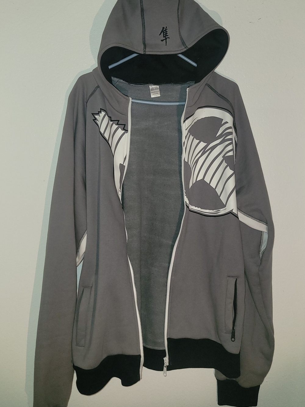 Men's Hyabusa MMA Gray Graphic Zip-Up Hoodie Jacket